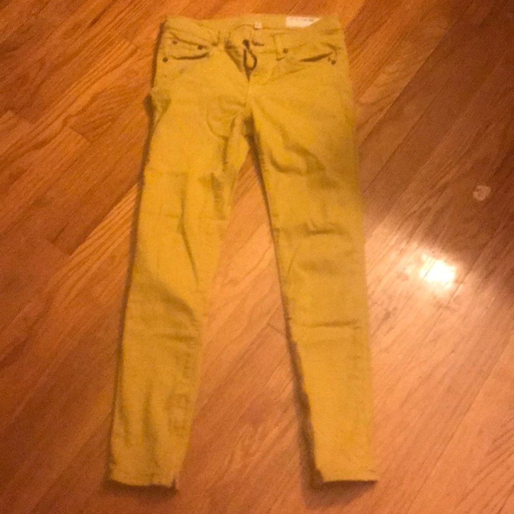 Rag and bone skinny capris with zippers 26